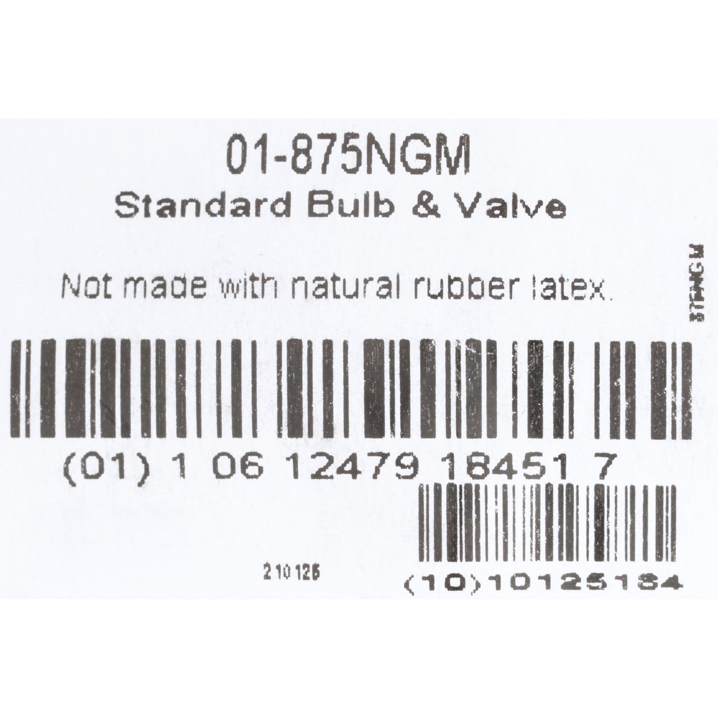 BULB/VALVE, BP INFLTN STD