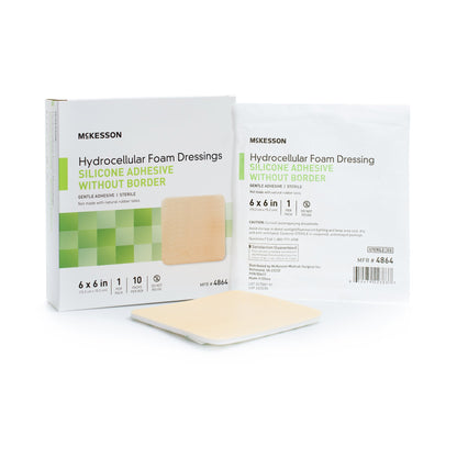 FOAM, ADH SIL W/O BORDER 6"X6"(10/BX 20BX/CS)