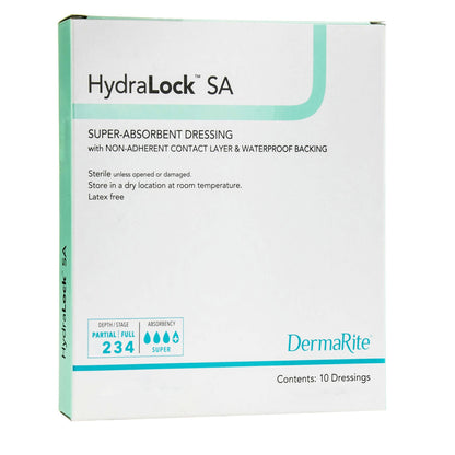 DRESSING, HYDRALOCK SUPER ABSORBENT 3"X3" (10/BX)
