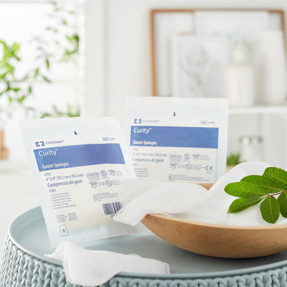 SPONGE, GAUZE 8PLY STR 4"X4" (2/PK 25PK/TR)