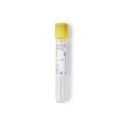 TUBE, URINALYSIS 8ML 16X100ML W/YLW TOP (100/PK 10PK/C