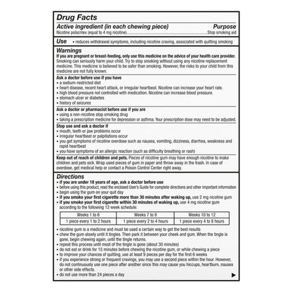 NICORETTE, GUM SPEARMINT BURST/CHAMOMILE 4MG (100/CT)