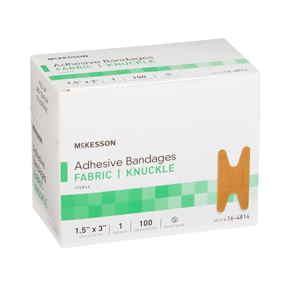 BANDAGE, ADHSV FABR KNCKL 1.5X3 (100/BX 24BX/CS)