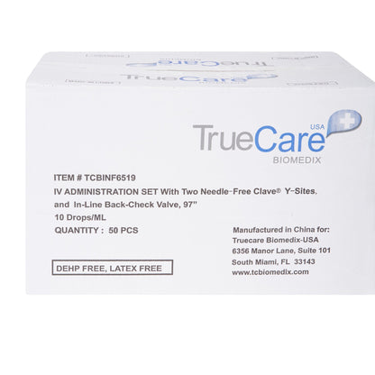 IV PUMP SET, 10DRP 2 NF PORTS 97" (50/BX)