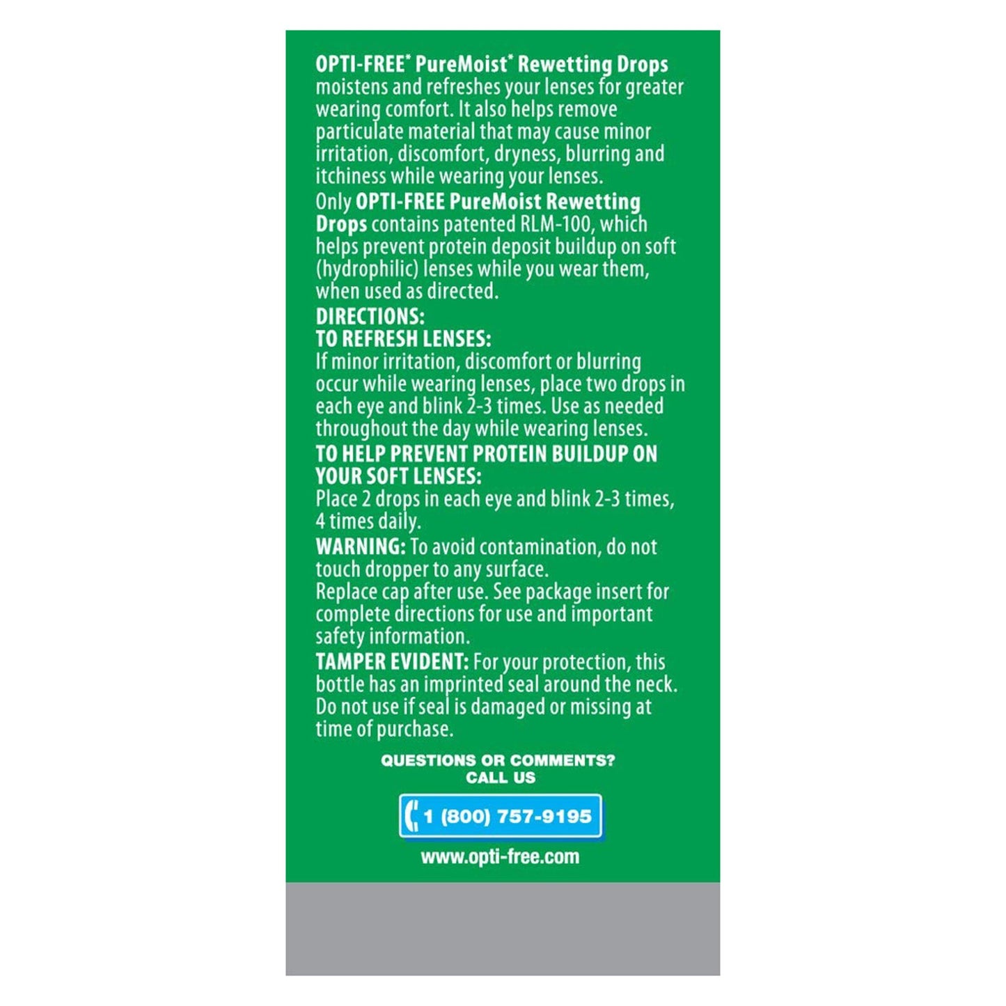 OPTI-FREE PUREMOIST REWETING, DRP 12ML