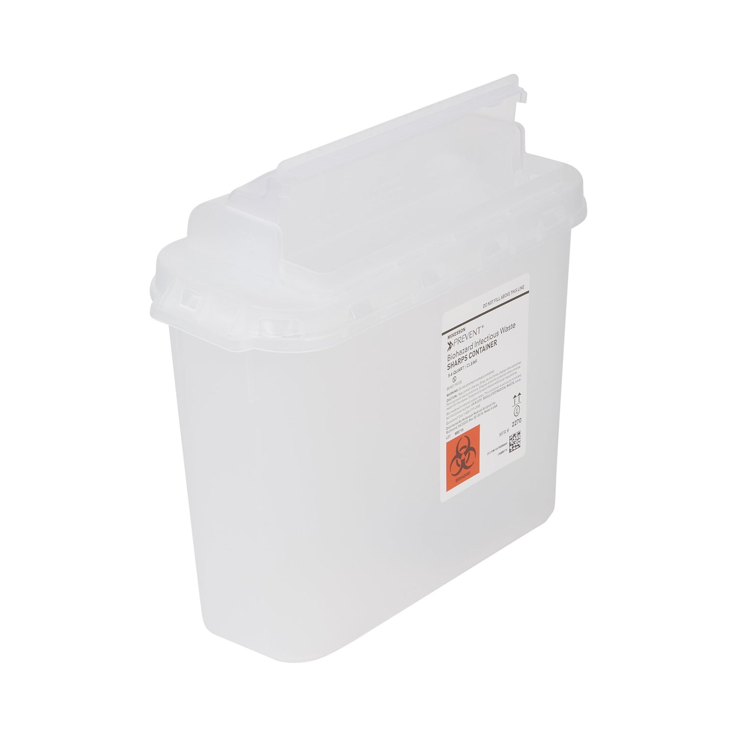 CONTAINER, SHARPS CLR 5.4QT WALL MOUNT (20/CS)