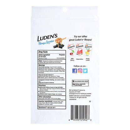 LUDENS THROAT, LOZ HONEY LICORICE (30/BG)