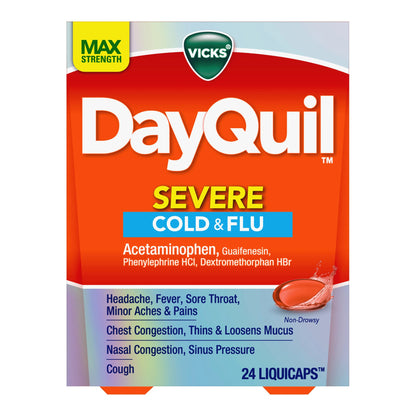 DAYQUIL, LIQ CAP VICKS SEVERE COLD & FLU (24/CT)