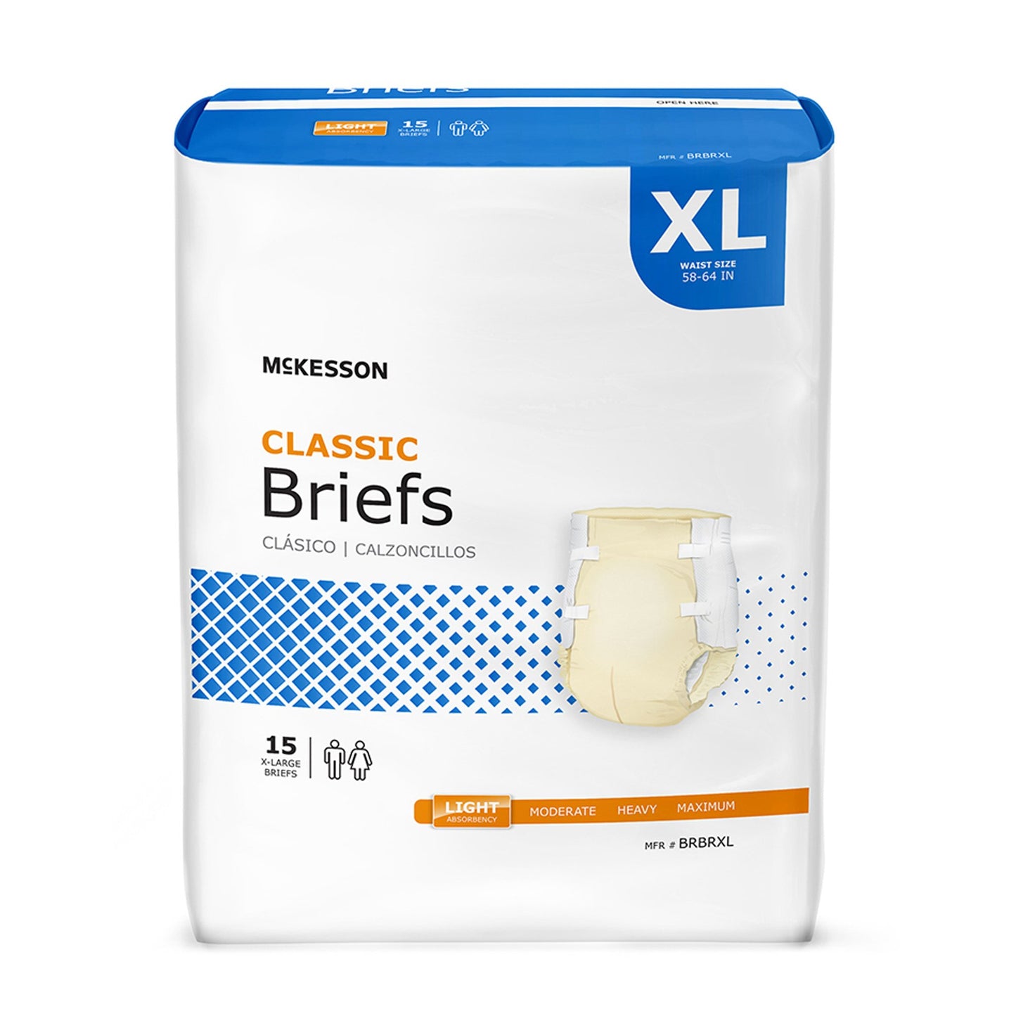 BRIEF, TAB CLSR CLASSIC XLG 59-64 (15/BG 4BG/CS)