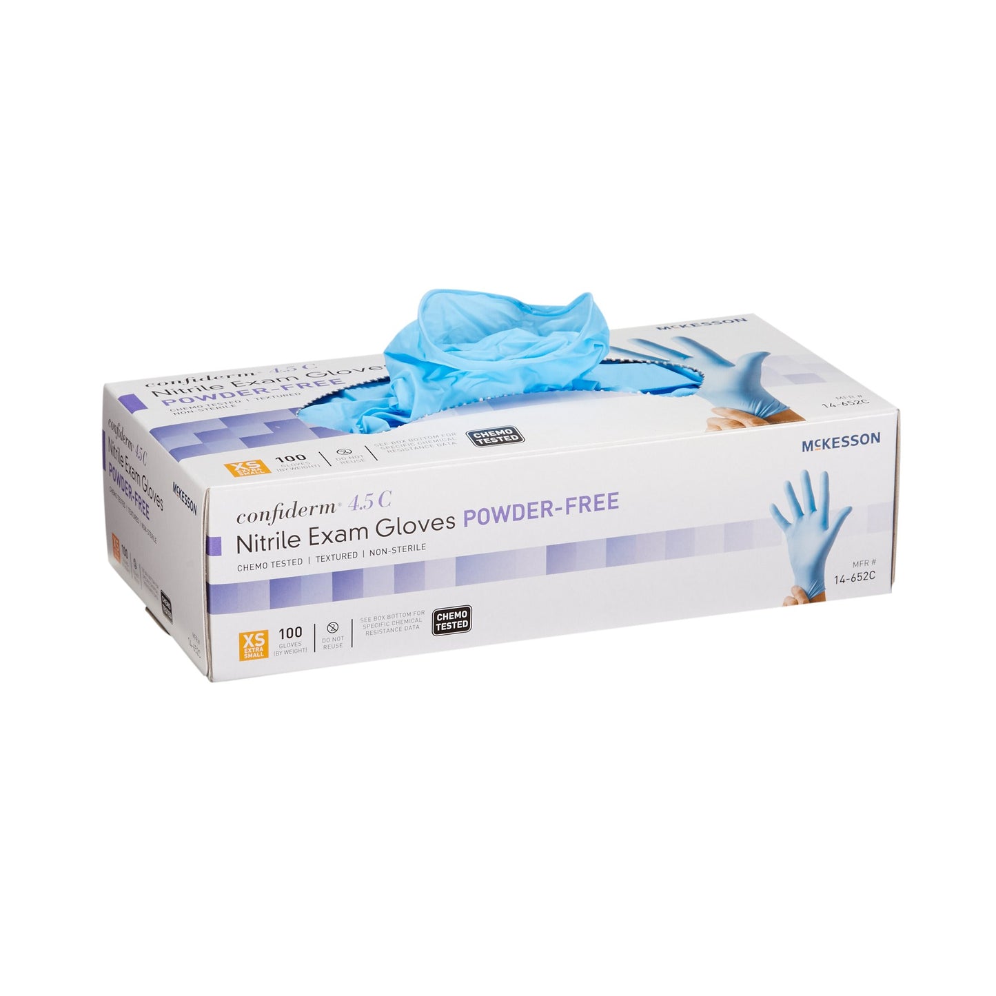 GLOVE, EXAM NTRL XS N/S CHEMO 4.5C (100/BX 10BX/CS)