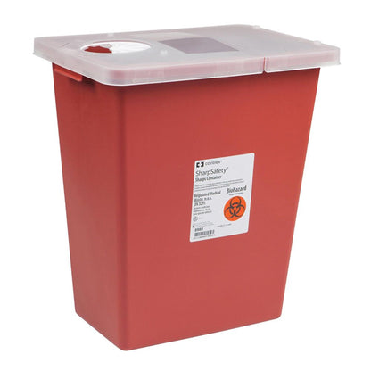 CONTAINER, SHARPS RED 8GL W/LID (10/CS)