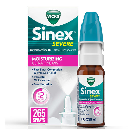 SINEX SEVERE, SPR NASAL DECONGESTANT 0.5OZ
