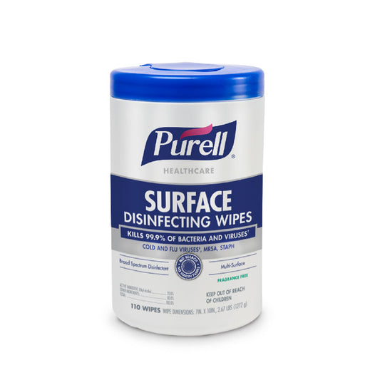 WIPES, SURFACE DISINF PURELL 7"X10" (110/CT 6CT/CS)