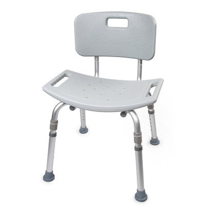 BENCH, BATH W/BCK ADJ ALUM FRAME 300LBS (4/CS)