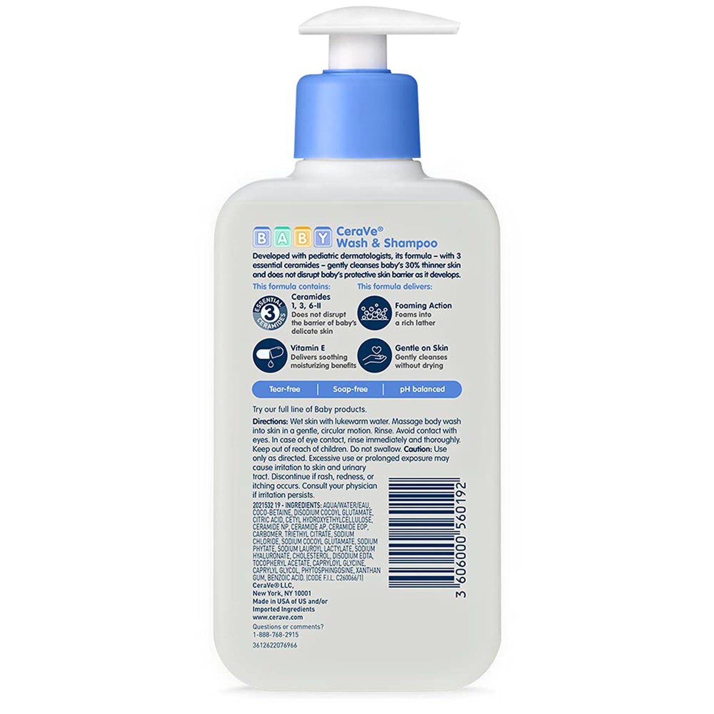 CERAVE, SHAMPOO/BODY BABY 8OZ