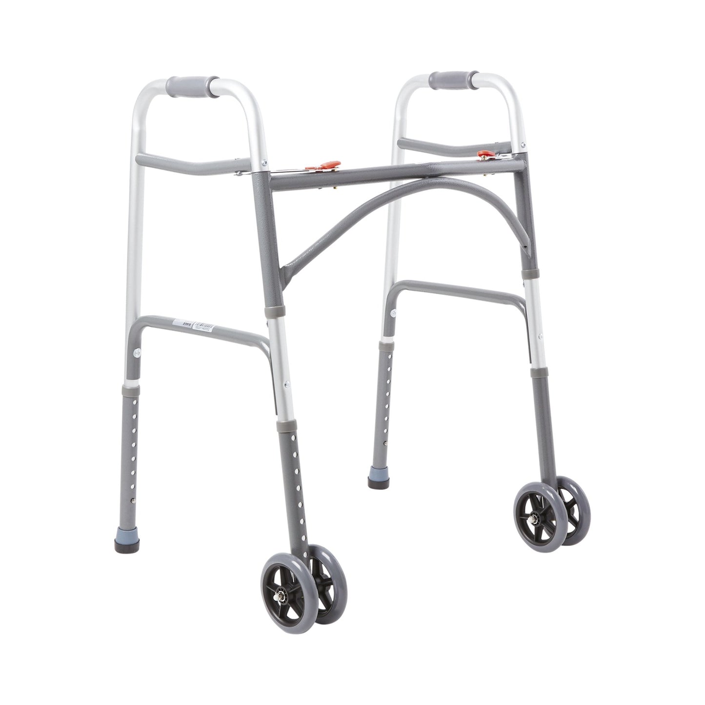 WALKER, FOLDING STEEL W/WHLS HVY DUTY ADLT 500LB (2/CS)