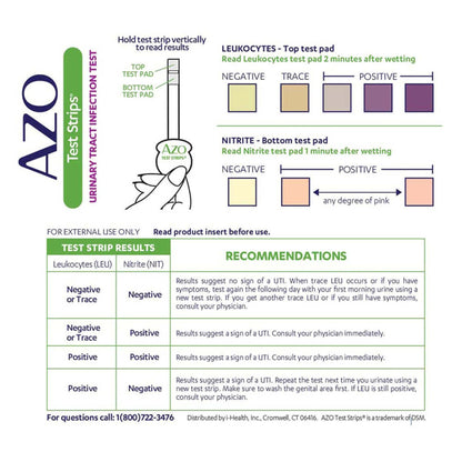 AZO TEST STRIPS, URINARY TRACTINFECTION (3/BX)