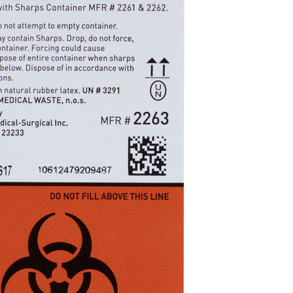 CABINET, SHARPS LOCK WALL 5QT W/2KEYS (2/CS)