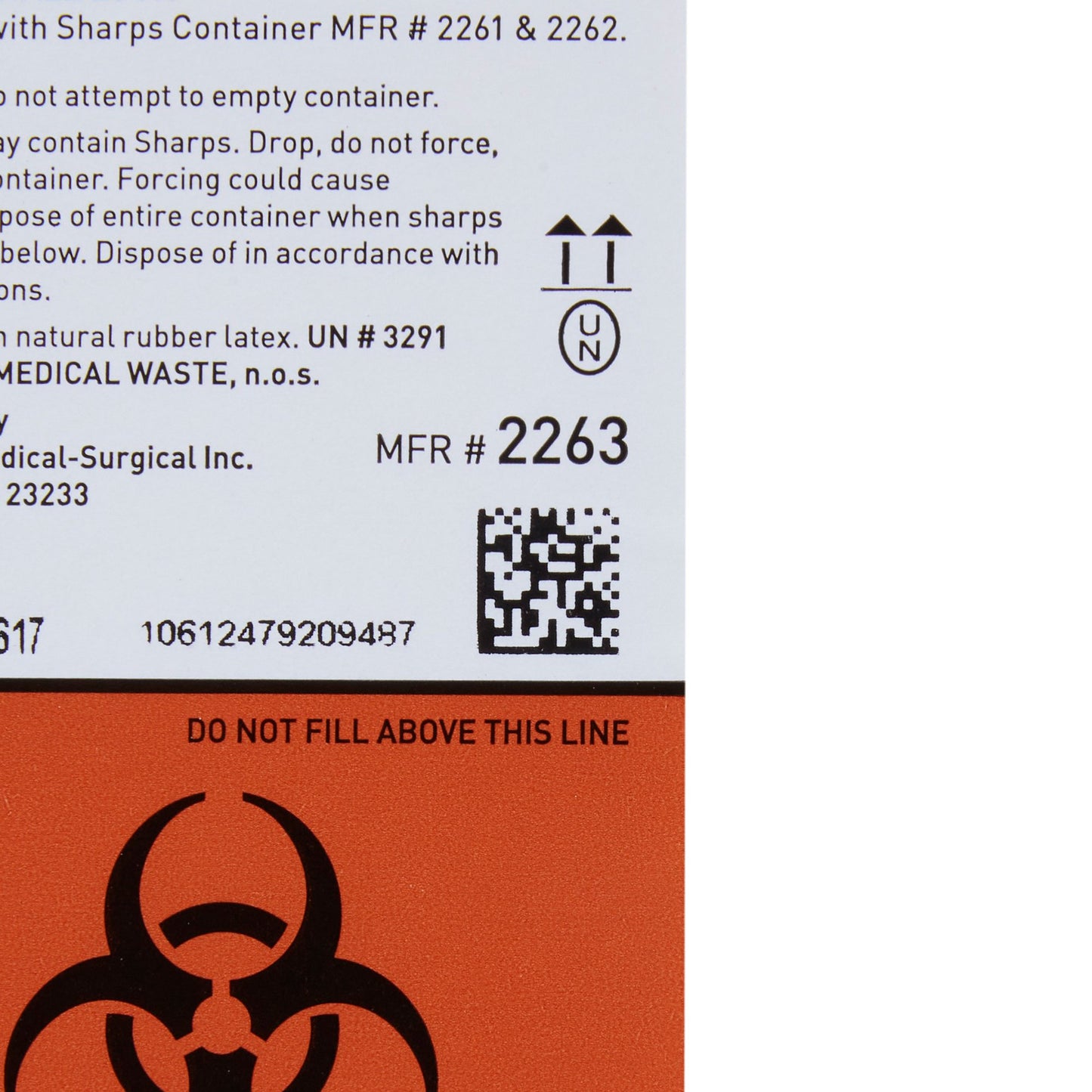 CABINET, SHARPS LOCK WALL 5QT W/2KEYS (2/CS)