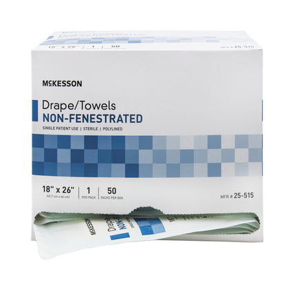 DRAPE, LINED POLY STR WHT NONFEN 18"X26" (50/BX)