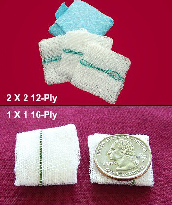 SPONGE, GAUZE 12PLY 2"X2" (10/PK)