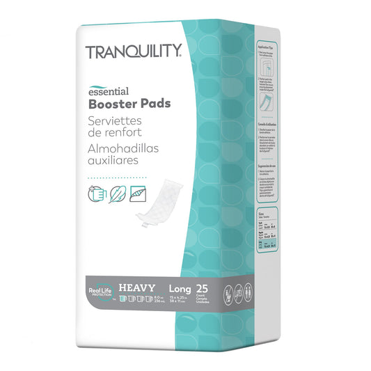 PAD, INCONT TRANQUILITY ESSENTBOOSTER EXT 4 1/4X15 (25/BG)