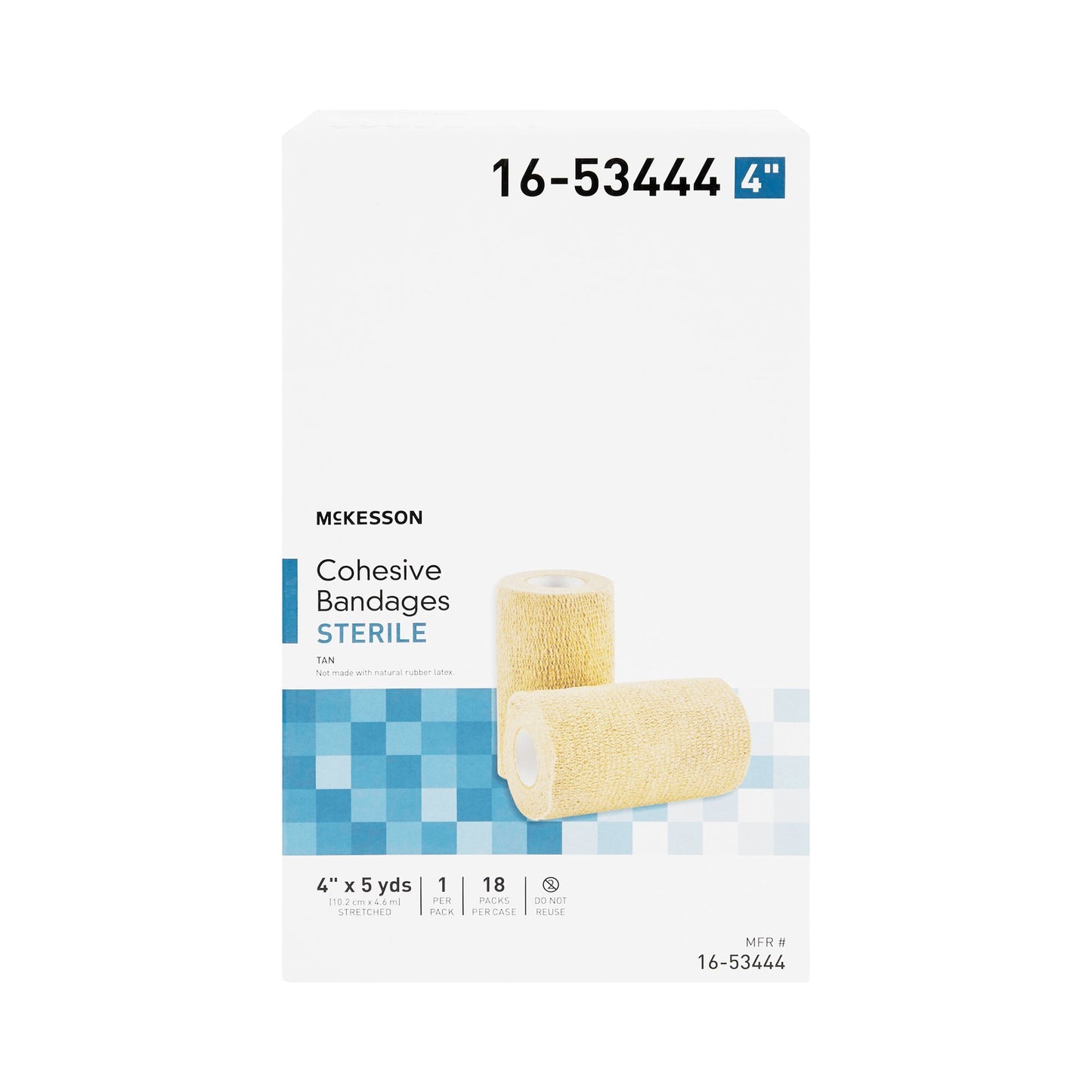 BANDAGE, COHESIVE STR LF TAN 4" (18/CS)