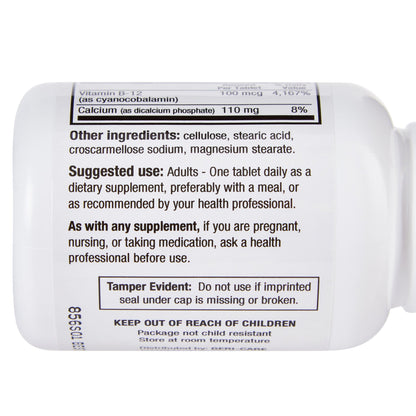 VITAMIN B-12, TAB 100MCG (100/BT 12BT/CS)