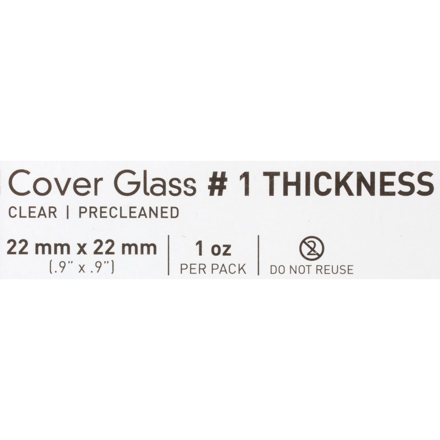 COVER GLASS, #1 22"X22" LF (1OZ/PK 10PK/BX)
