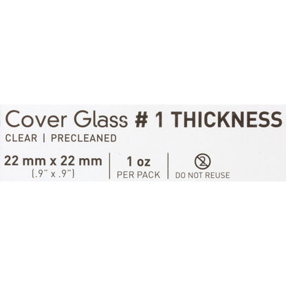 COVER GLASS, #1 22"X22" LF (1OZ/PK 10PK/BX)