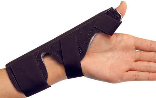 THUMB SPLINT, PERF SUEDE W/FLANNEL LINER UNIV 7"
