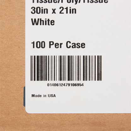 CAPE, EXAM T/P/T F/B OPN WHT 30X21 (100/CS)