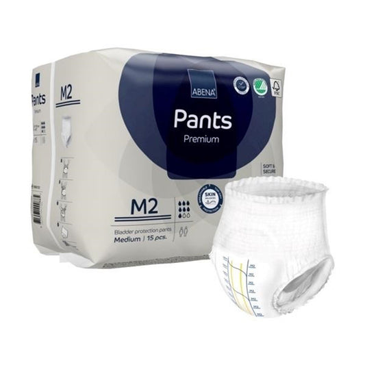 UNDERWEAR, INCONT ABENA PROT PREM M2 MED (15/PK 6PK/CS)