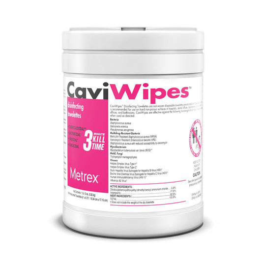 WIPE, DISINFECTANT CAVIWIPES 6"X6.7" (CN=EA 160/EA 12EA/CS)