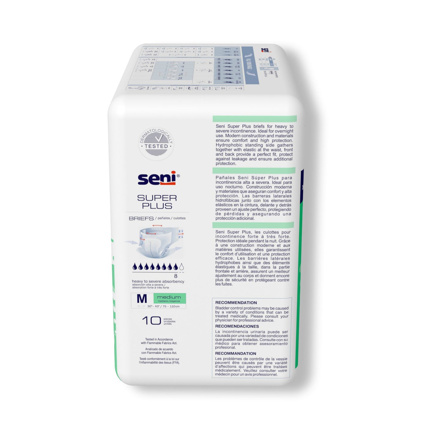 BRIEF, INCONT SENI SUPER PLUS MED 30"-43" (10/PK 4PK/CS)