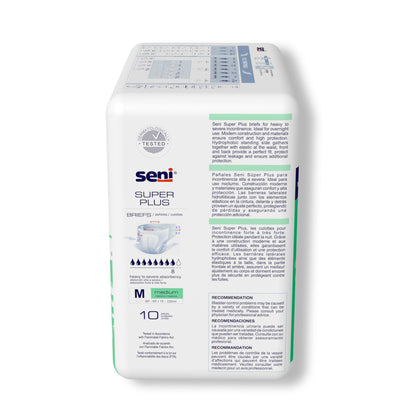BRIEF, INCONT SENI SUPER PLUS MED 30"-43" (10/PK 4PK/CS)