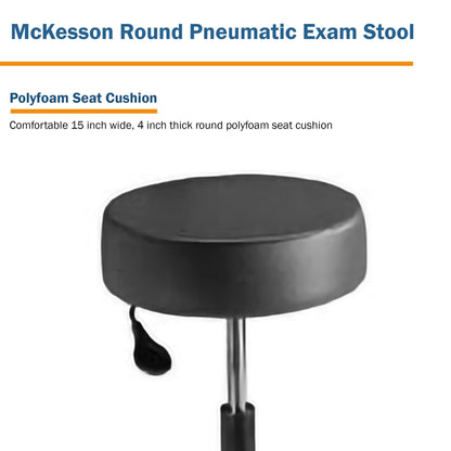 STOOL, EXAM PNEU 5LEG BLK