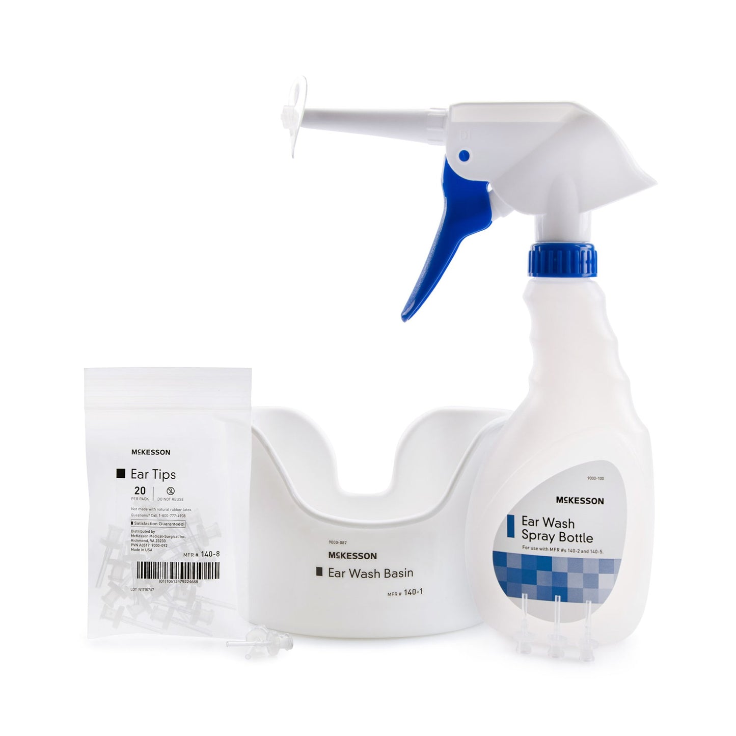 EAR WASH KIT, RIGID TU/BASIN/20 TIPS (1KT/BG 10BG/CS)