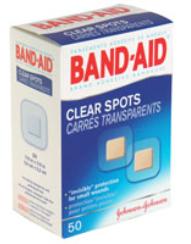 BANDAGE, ADHSV BAND-AID SPOT CLR (50/BX)