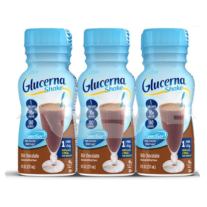 GLUCERNA SHAKE, RTD RICH CHOC 8OZ BTL (6/PK 4PK/CS