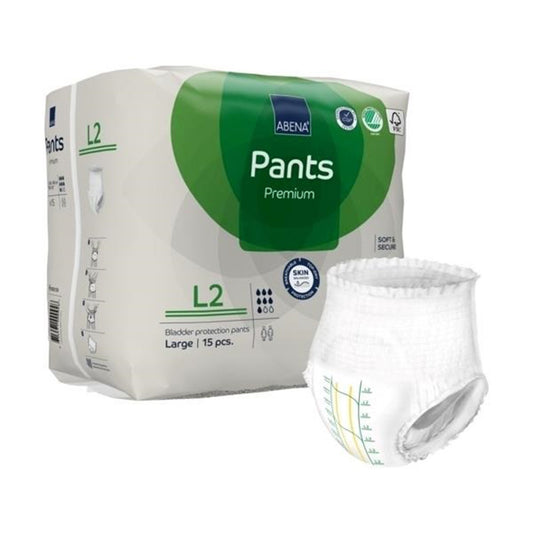 UNDERWEAR, INCONT ABENA PROT PREM L2 LG (15/PK 6PK/CS)