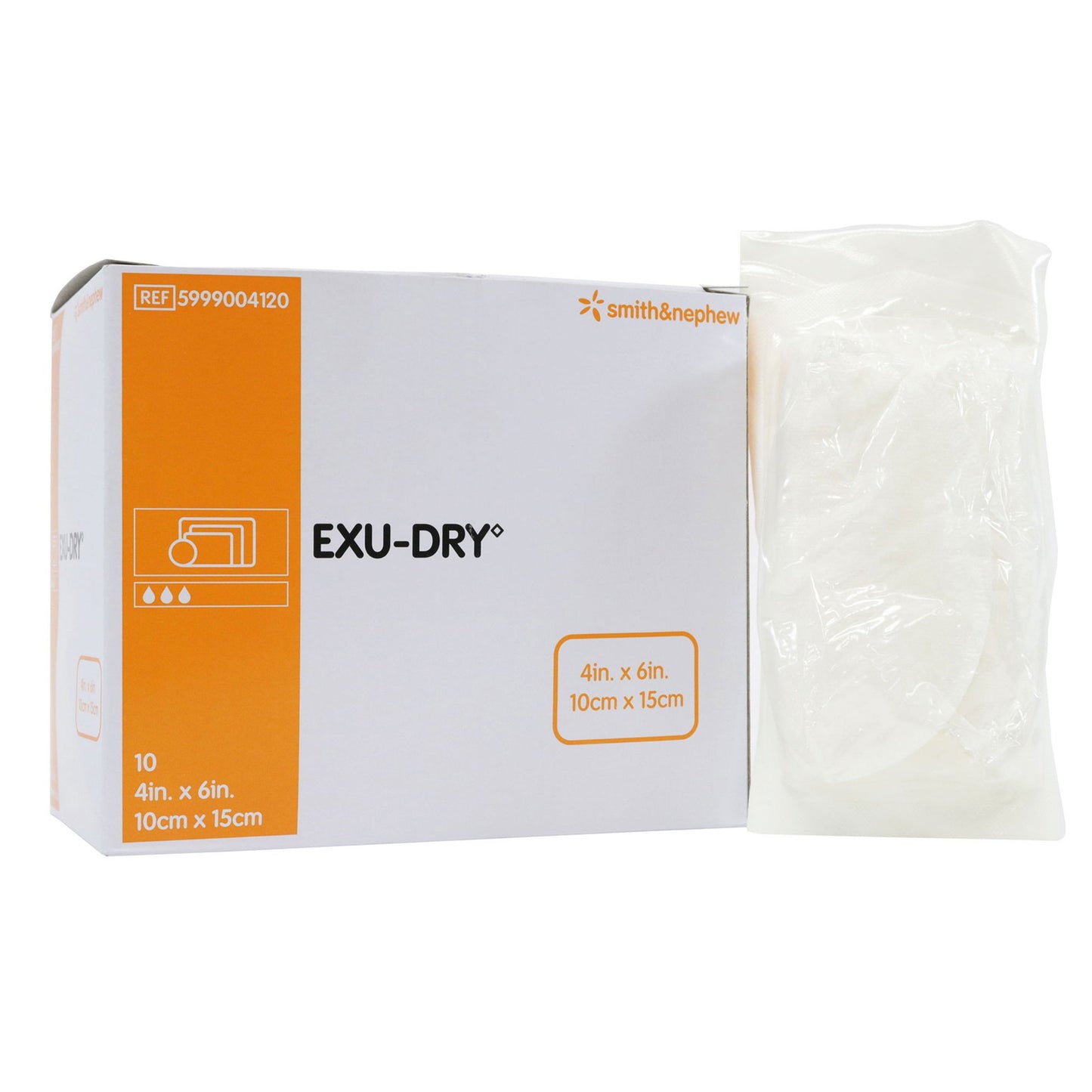 DRESSING, NONADHRNT EXU-DRY 4"X6" (10/BX 12BX/CS)