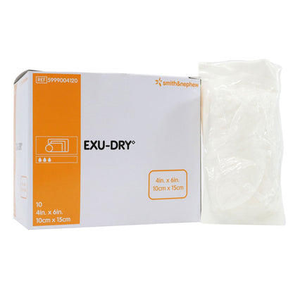 DRESSING, NONADHRNT EXU-DRY 4"X6" (10/BX 12BX/CS)