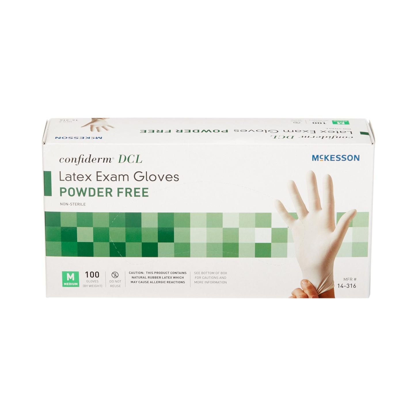 GLOVE, EXAM LTX MED N/S (100/BX 10BX/CS)