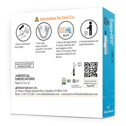 THERMOMETER, TEMPA-DOT (100/BX20BX/CS)
