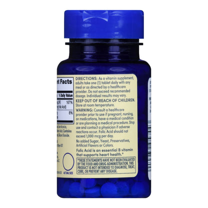 FOLIC ACID, TAB FT SM 400MCG (250/BT)