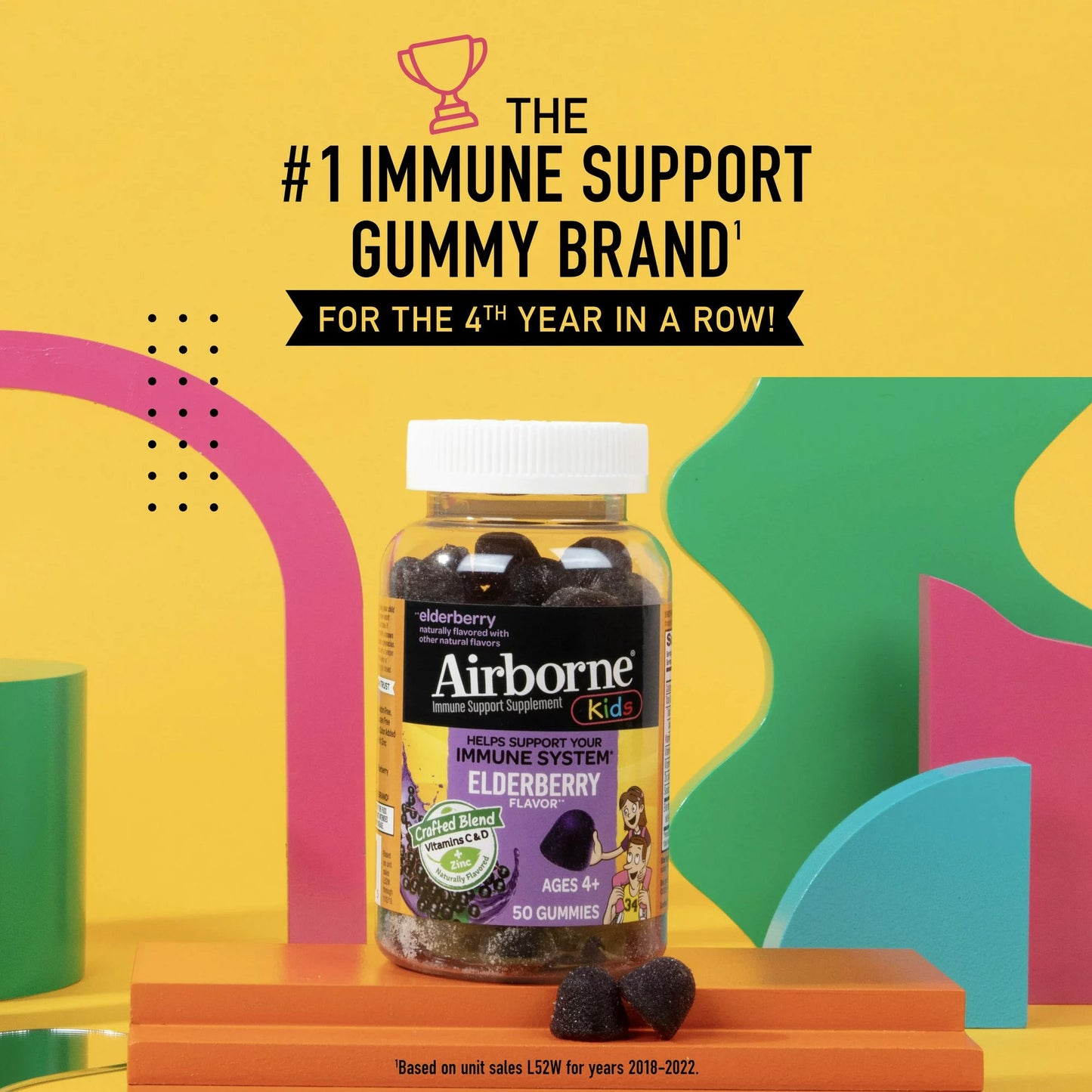 AIRBORNE, GUMMIES ELDERBERRY (50/BT)