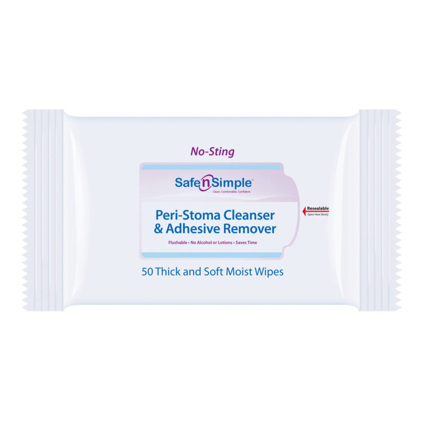 WIPE, ADHSV REMOVER PERI-STOMA(50/PK 12PK/CS)