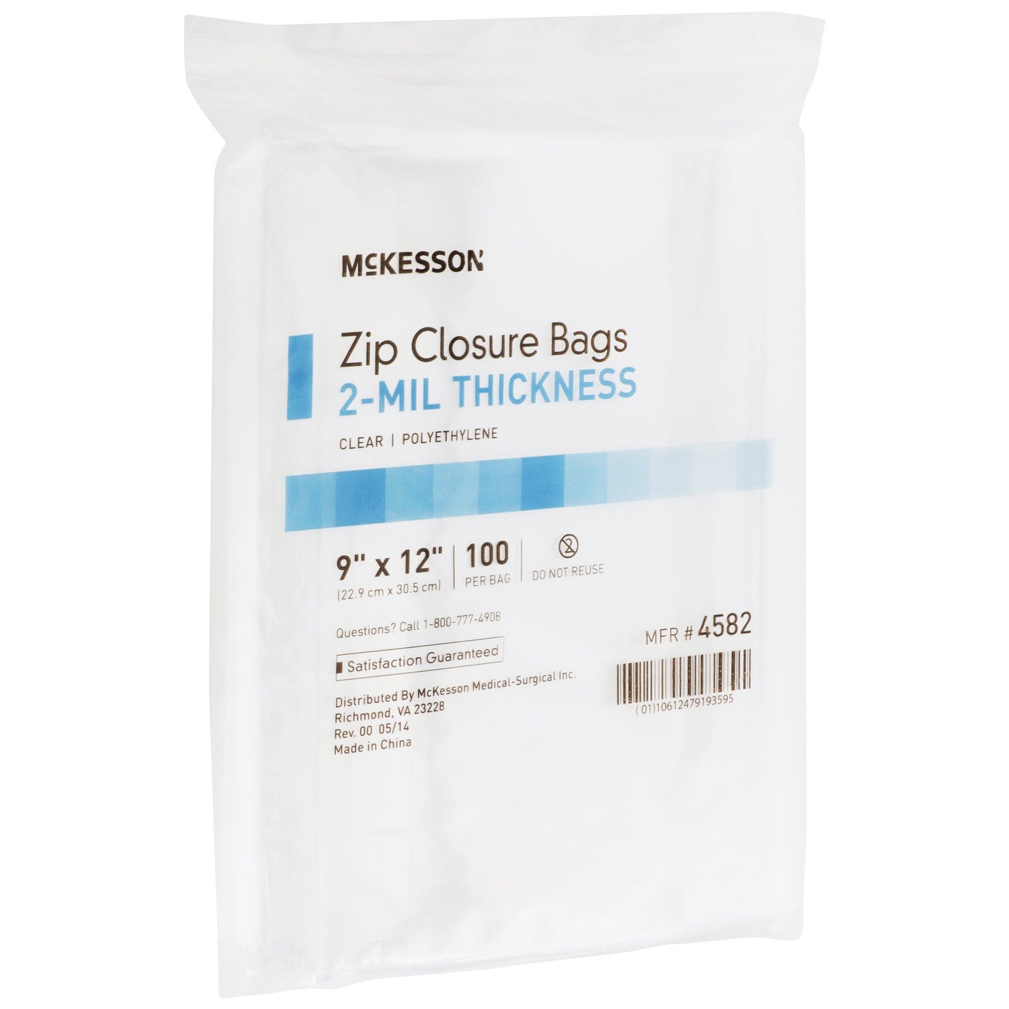 BAG, ZIP LOCK 9X12 (100/BG 10BG/BX 2BX/CS)