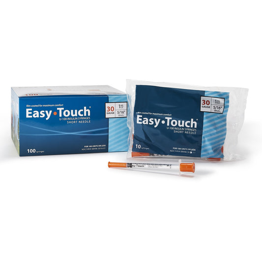 SYRINGE/NDL, EASY TOUCH 1CC 30GX5/16"" (100/BX 5BX/CS)